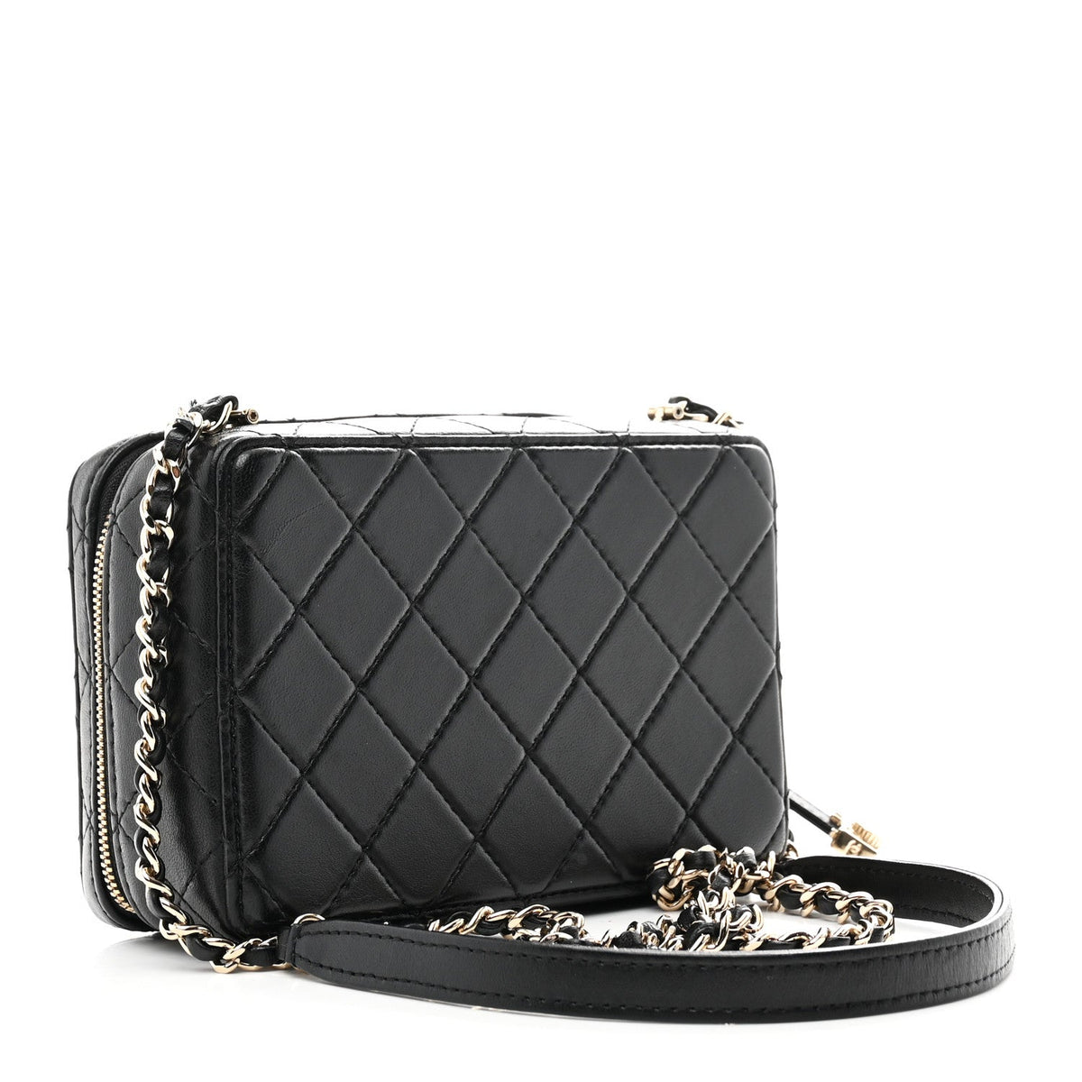 Lambskin Quilted Coco Click Bag Black