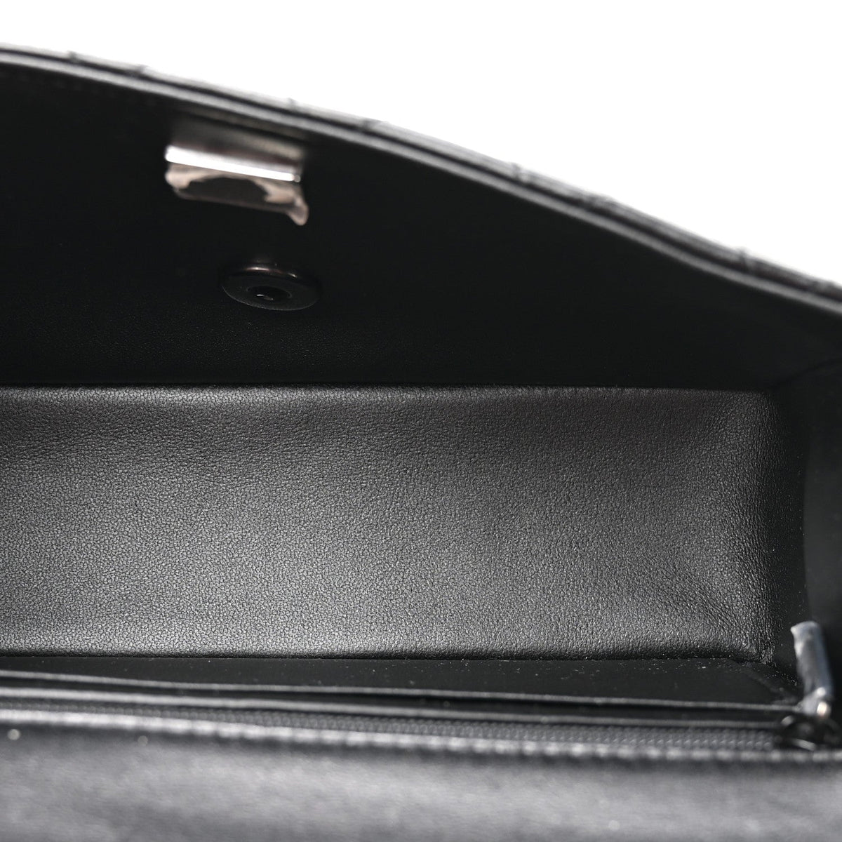 Lambskin Quilted Mini Top Handle Rectangular Flap So Black