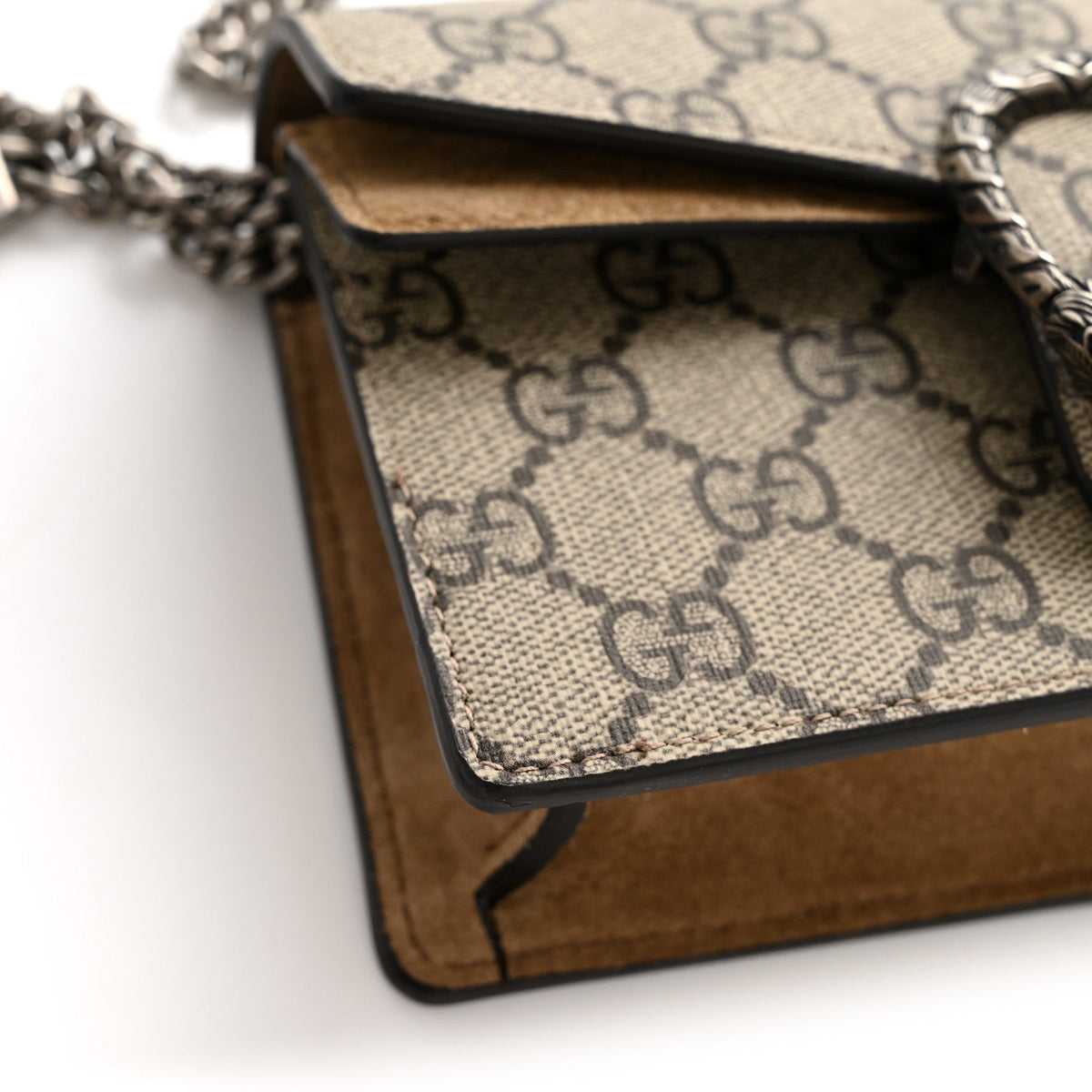 GG Supreme Monogram Super Mini Dionysus Shoulder Bag Taupe