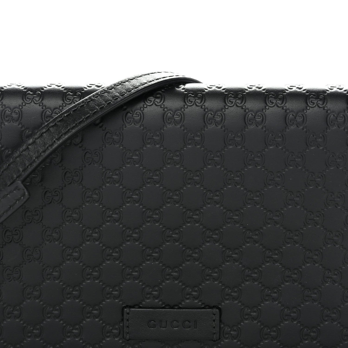 Soft Microguccissima Crossbody Wallet Black