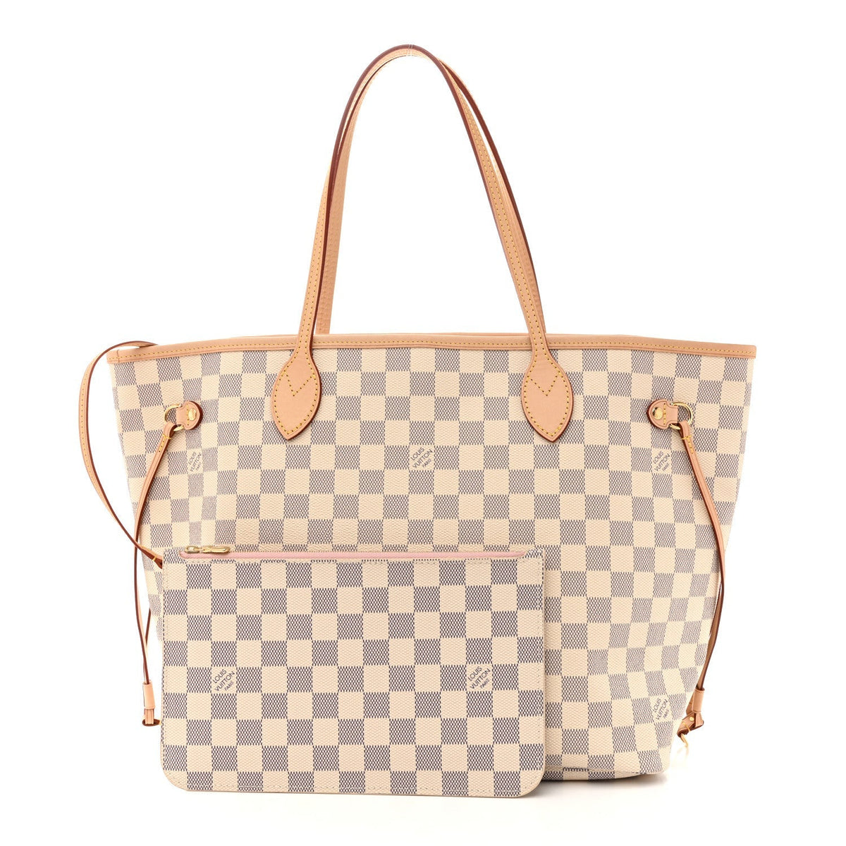 Damier Azur Neo Neverfull MM Rose Ballerine