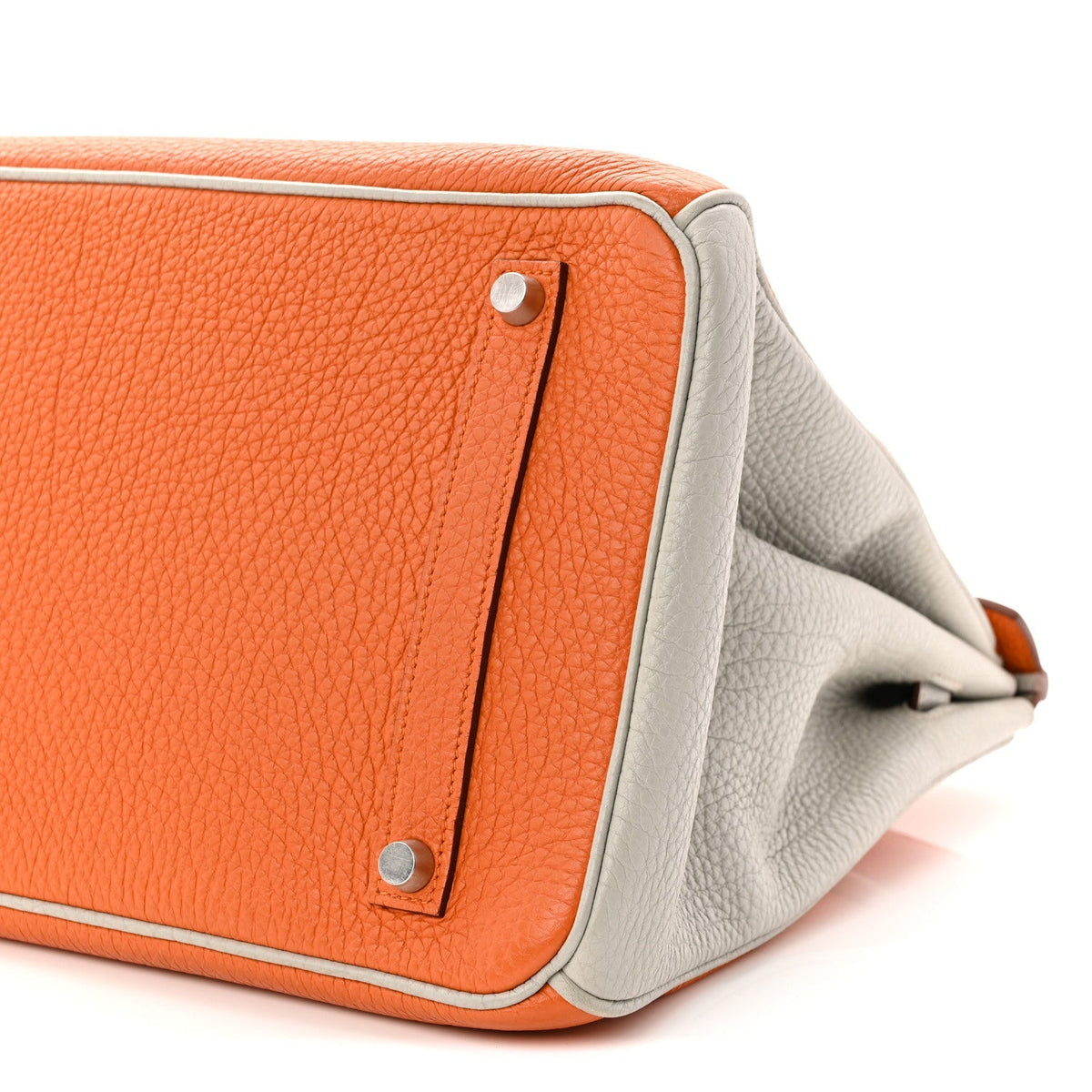 Togo Horseshoe Birkin 35 Orange Gris Perle