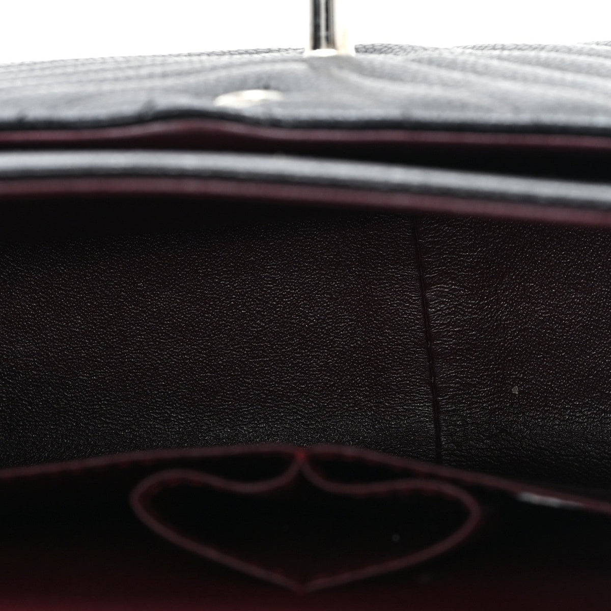 Caviar Chevron Quilted Jumbo Double Flap Black