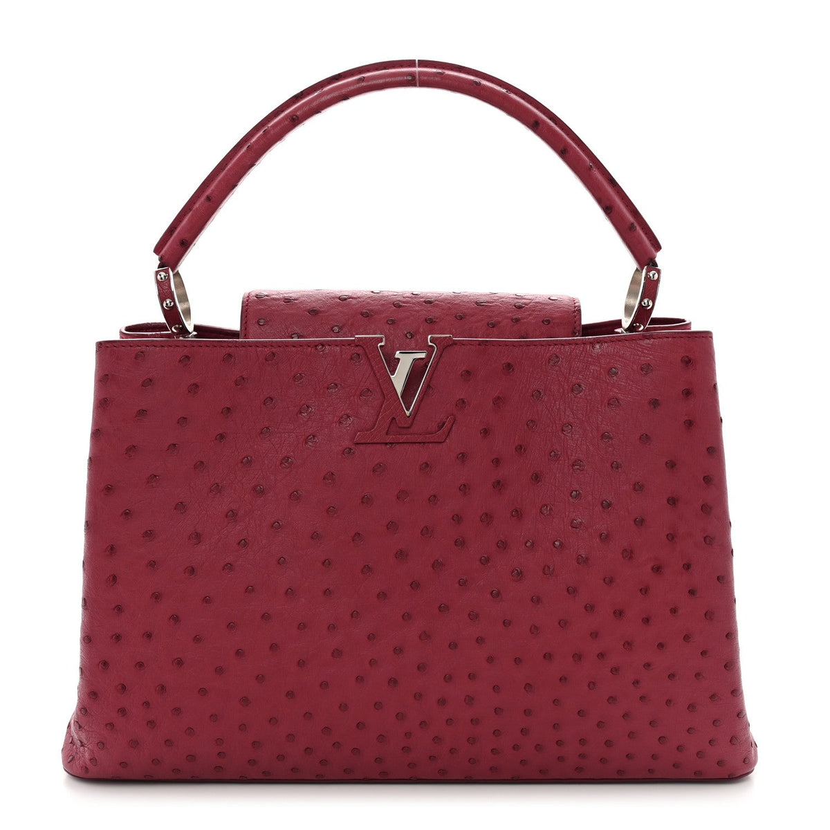 Ostrich Capucines MM Fuchsia