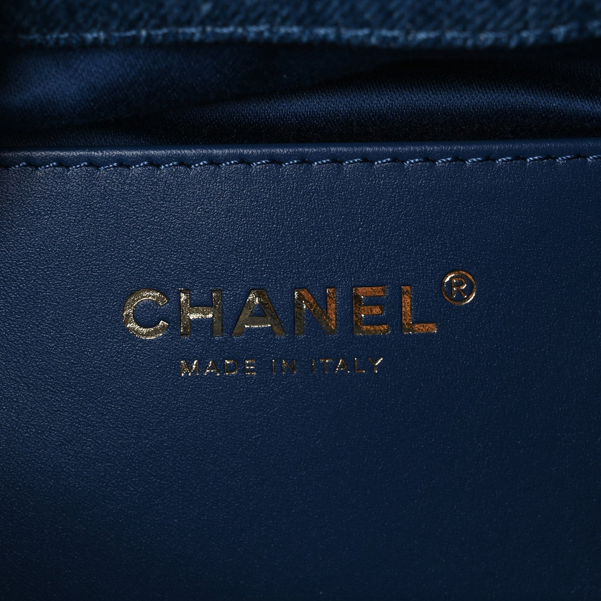 Washed Denim Quilted Small Chanel 25 Handbag Blue